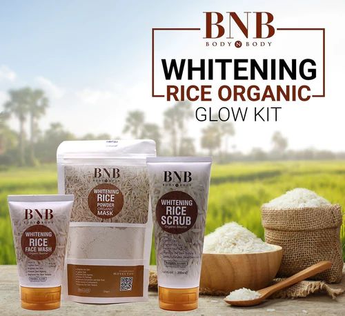 BNB Rice Extract Bright & Glow Kit Golden Cap with box - (Pack of 3)